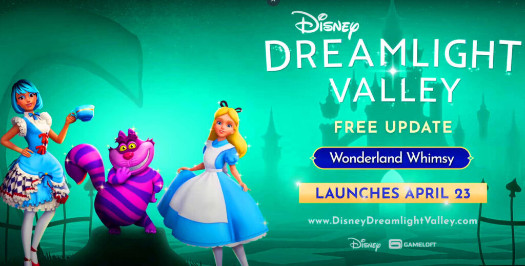 Disney Dreamlight Valley Free Update Wonderland Whimsy launches 23.04.2025 Johnny And Friends Gaming